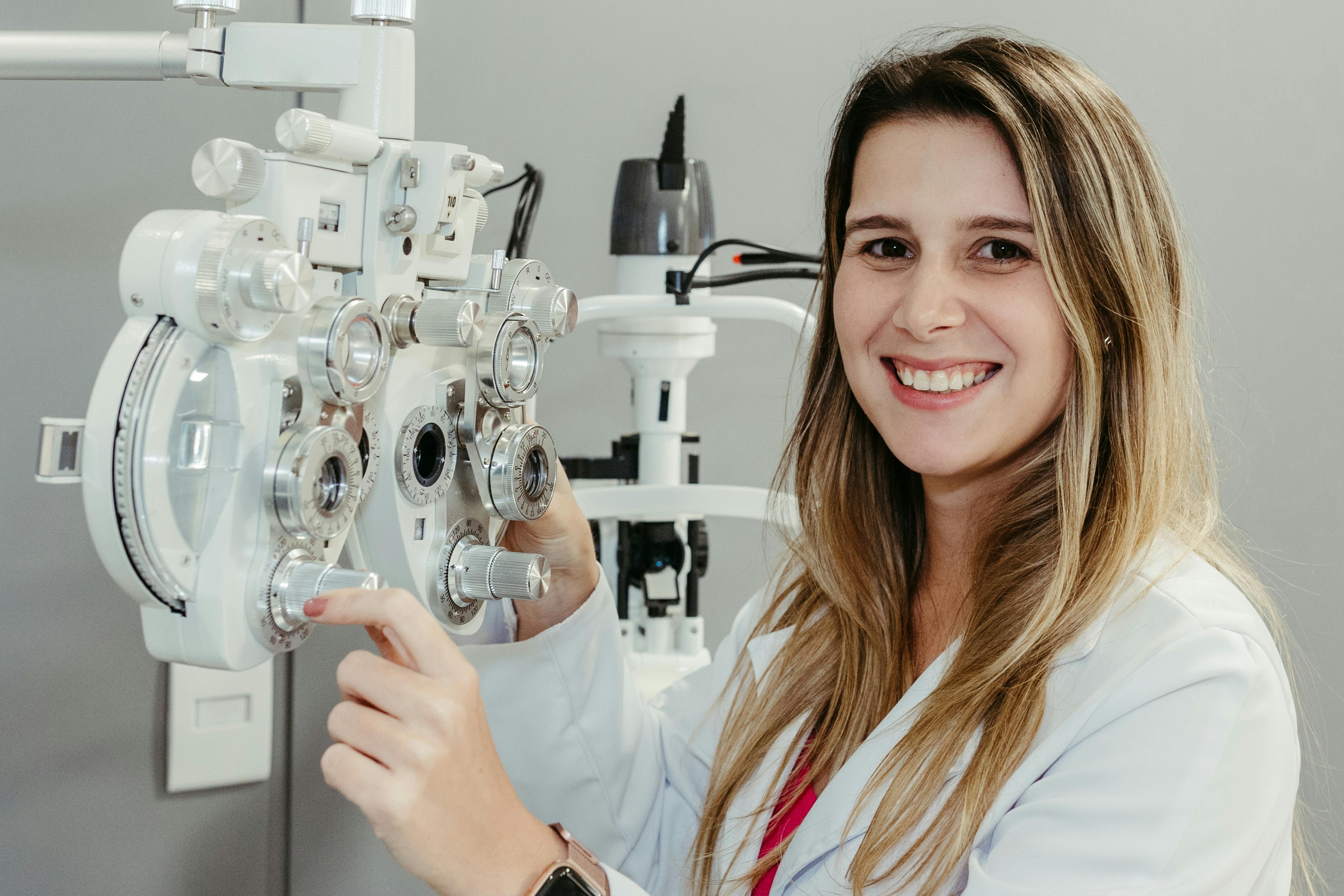 Optometry equipment in an eye care clinic
